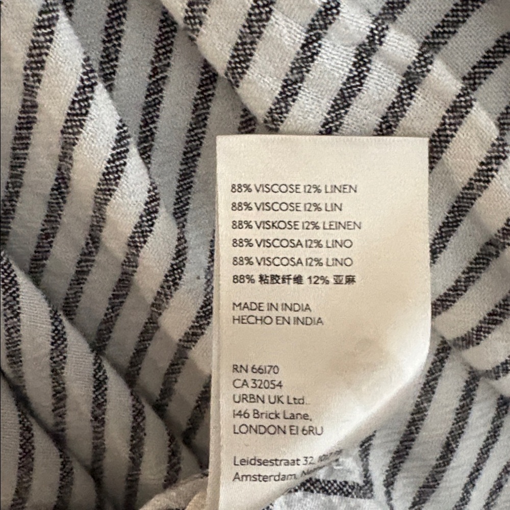 “WE THE FREE”Black and White Striped Baggy Blouse - Picture 16 of 16
